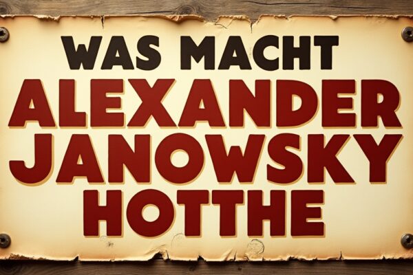 was macht alexander janowsky heute